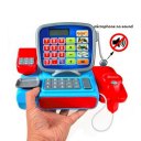 Kids Electric Cash Register Calculator Toys Pretend Cashier Learning Play Toy