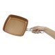 Copper Coating Bottom Non-Stick Square Grill Frying Pan Kitchen Cookware Set