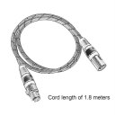 Rexlis Microphone Connector 3pin XLR Male To Female Audio Cable Nylon Woven