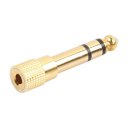 6.35mm 1/4inch Male To 3.5mm 1/8inch Female Stereo Audio Adapter Plug Jack