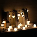6M 20LED Round Bulb Festoon Party Strip Light with Milky 95 Lampshade BZ531
