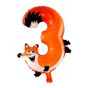 16" Animal Pattern Number Aluminum Foil Balloons Lovely Cartoon Party Decor