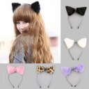 Fluffy Cosplay Halloween Party Cat Faux Fox Fur Ears Costume Hairpin Hairband
