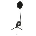 Microphone POP Filter Shockproof Desktop Tripod Stand Mount Holder for Karaoke