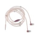 Jewelry Pearl Necklace Earphones With Mic 3.5mm In-ear Earbuds Wired Headphone