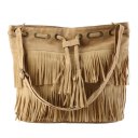 Women Imitation Suede Fringe Tassel Shoulder Bag Handbags Messenger Bag