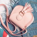 Trendy Tassels Decoration PU Leather Shoulder Bag Small Flap Bag Crossbody Bag