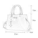 Women Leather Handbag Crossbody Shoulder Bag Messenger Satchel With Pendant