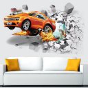 Stylish 3D Wall Sticker Wall Poster Car Pattern Door Poster Decorative Sticker