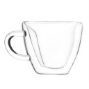 Heart Shape Double Wall Milk Glass Cup Coffee Tea Beer Cup Juice Mug Drinkware