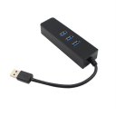 USB 3.0 Hub Gigabit Ethernet Lan RJ45 Network Adapter Hub with 3 Ports