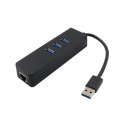 USB 3.0 Hub Gigabit Ethernet Lan RJ45 Network Adapter Hub with 3 Ports