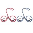 Strong Nylon Ribbon Double Dog Leash One Drag Braided Tangle Traction Rope