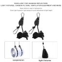 1 Pair 1/4 330lbs Hangers Rope Ratchet for LED Plant Filter Grow Light