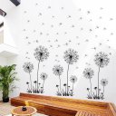 Black Dandelion Wall Stickers Living Room Bedroom Dream Flying Home Decor
