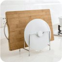 Stainless Steel Pot Rack Kitchen Chopping Board Storage Tableware Shelf
