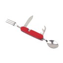 Spoon+Fork+Knife+ Bottle Opener 4 in 1 Folding Cutlery Set Outdoor Tableware Set