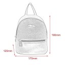 PU Leather Mini Zippered Backpack Casual Easy Matched Shoulder Bag for Women