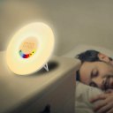 Unique Colorful Bedroom Wake Up RGB LED Sunrise Simulation Alarm Clock Light