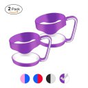Purple+white Plastic Cups Handle for YETI 30 Oz Rambler Tumbler Two Rings