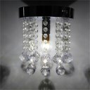Crystal Droplets Silver Chrome Ceiling Pendant Light Chandelier Fitting Lamp