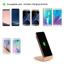 A8 Fast Wireless Charger Double Coils Design Qi Quick Charging Stand Pad