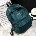 Simple Velvet Backpack Large Capacity Back Bag Unisex School Bag For Teenagers