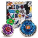 Kids 4D Fusion Top Metal Master Rapidity Fight Rare Beyblade Launcher Grip Set