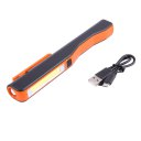 2 in 1 USB Rechargeable COB LED Camping Work Inspection Light Lamp Hand Torch