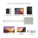 USB3.1 Type C to VGA Adapter USB-C Male To VGA Female Video Transfer Converter