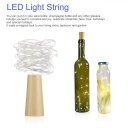 Cork Shaped Wine Bottle Stopper String Lights 2 Meters 20 LEDs Copper Wire DIY