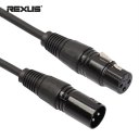 Rexlis XLR Male To Female 3pin MIC Shielded Microphone Audio Cable Cord