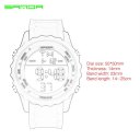 Water-Resistant Multifunctional Men Electronic Sports Watch with LED Backlight