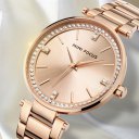 Women Rhinestone 30M Water Resistant Stainless Steel Strap Quartz Wrist Watch