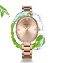 Women Rhinestone 30M Water Resistant Stainless Steel Strap Quartz Wrist Watch