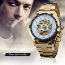 Forsining Waterproof Automatic Mechanical Watch with Skeleton Dial for Men