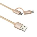 2 In 1 Super Long Micro USB Cable Mobile Phone Charging Cable Cord For Iphone