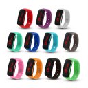 LED Outdoor Sports Soft Silicone Watchband Electronic Wrist Watch for Women