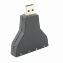 Virtual 2.1- Channel USB 2.0 Audio Sound Card Adapter for PC Computer
