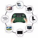 I8 Handheld Touch Panel Tricolor Backlight Keyboard Mini Wireless Keyboard