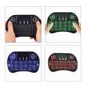 I8 Handheld Touch Panel Tricolor Backlight Keyboard Mini Wireless Keyboard