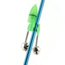 Night Fishing Rod Tip LED Light Clip Rod Twin Bells Ring Bite Alarm Accessories