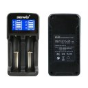 USB Battery Charger 2-Slot Smart Battery Charger With LCD Display For 18650