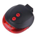 5 LED Laser Cycling Bike Light Rear Lamp Waterproof Laser Tail Warns Flashing