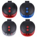 5 LED Laser Cycling Bike Light Rear Lamp Waterproof Laser Tail Warns Flashing