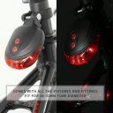 5 LED Laser Cycling Bike Light Rear Lamp Waterproof Laser Tail Warns Flashing