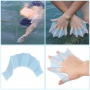 1 Pair Silicone Swimming Hand Fins Flippers Palm Finger Webbed Gloves Paddle