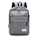 Fashion Travel Backpack With USB Port Large Capacity Students Schoolbag