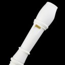 White ABS Resin Instrument Children Musical Soprano Recorder Long Flute