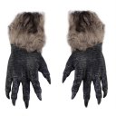 Halloween Werewolf Gloves Latex Furry Animal Hand Gloves Halloween Prop